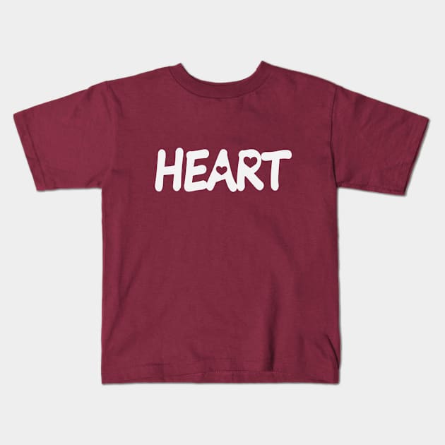 Heart typographic logo design Kids T-Shirt by DinaShalash